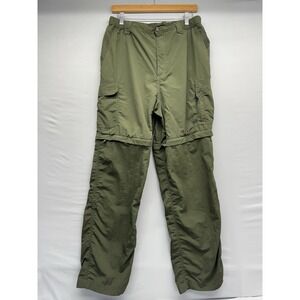 Canyon Creek Pants Mens Large Olive Green Convertible Zip-Off Cargo Hiking Mens